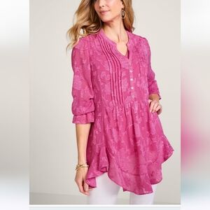 BRAND NEW! Ruffled Pink Tunic